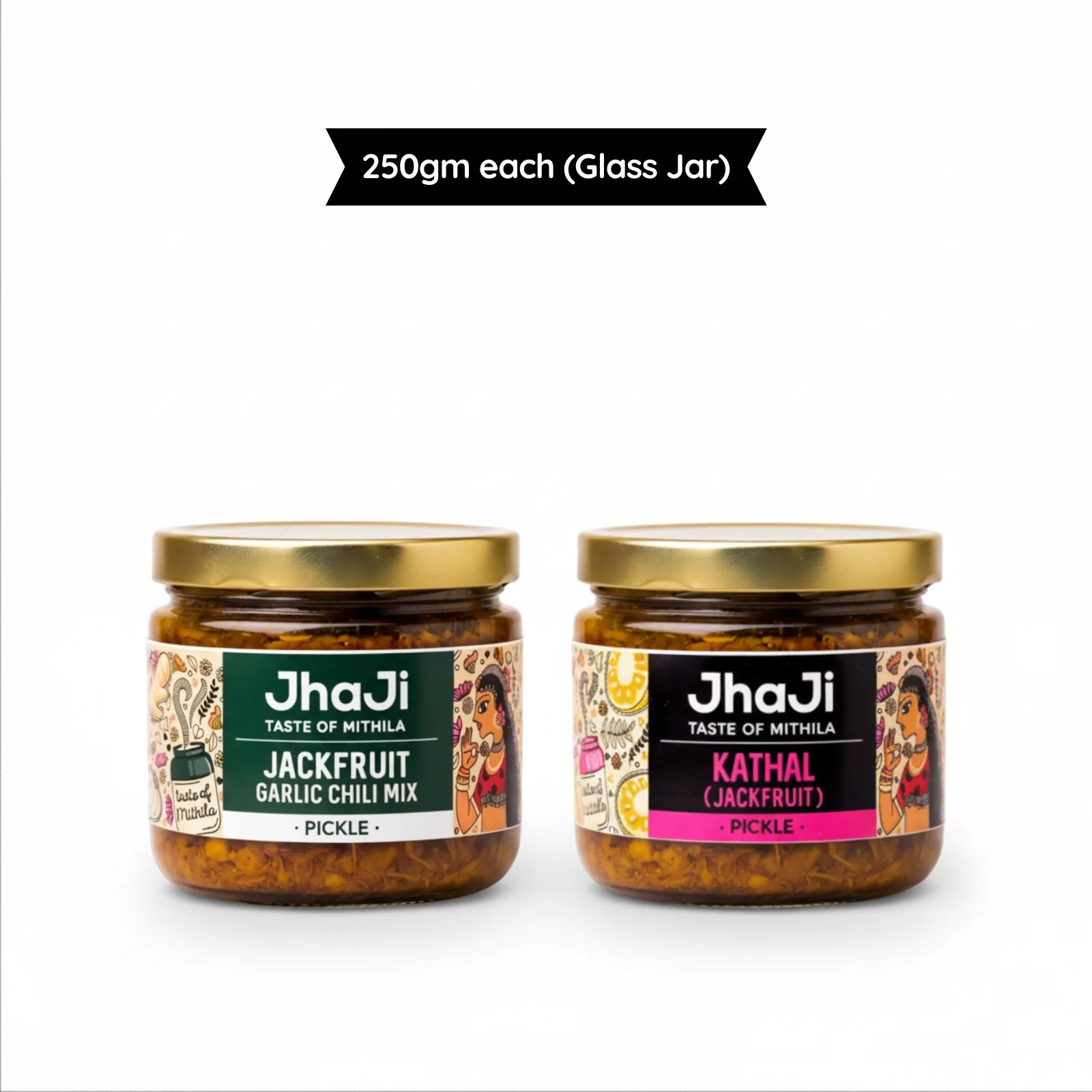 Jackfruit Pickle Combo – 2 Flavors (Classic Kathal & Garlic Chilli Mix)