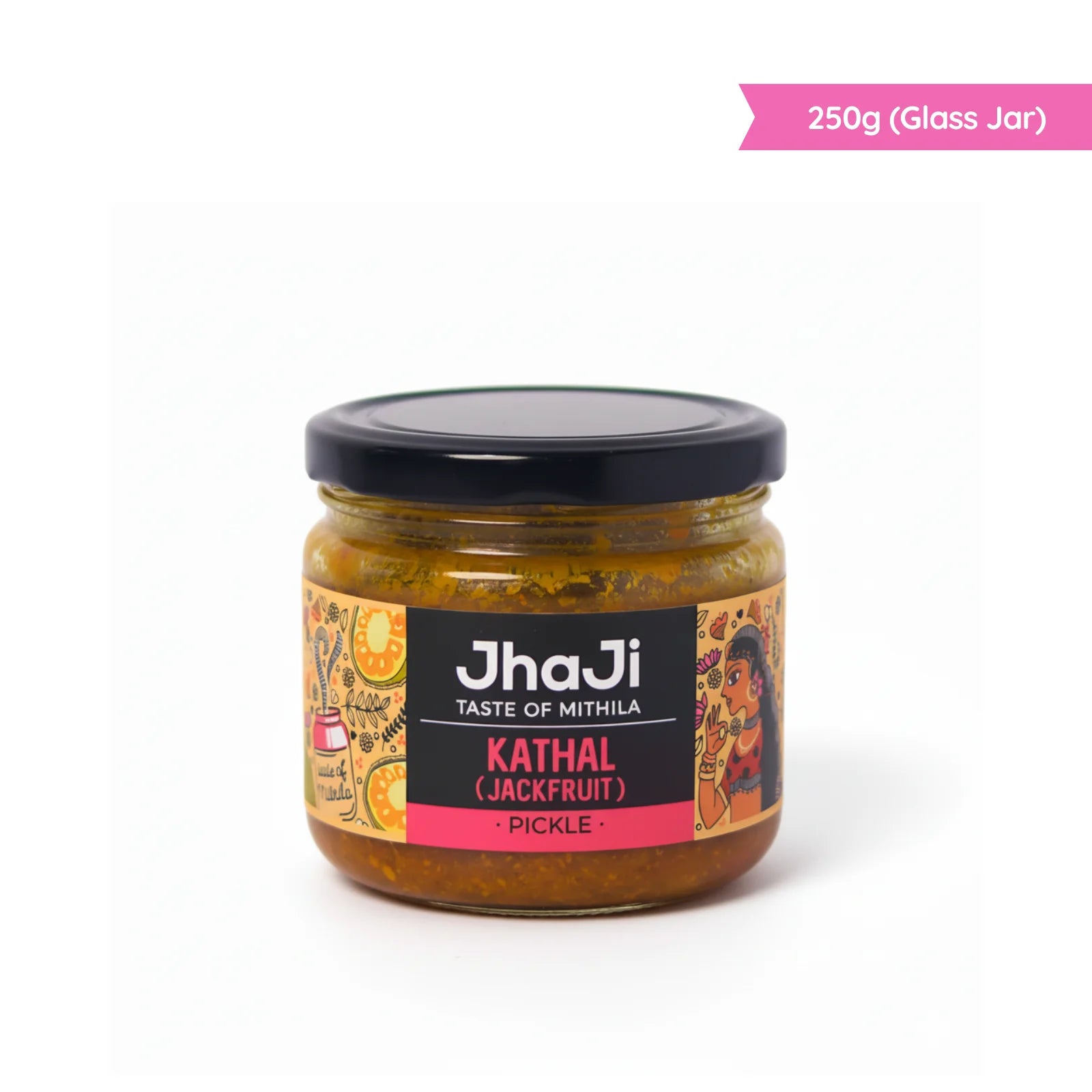 JhaJi Store kathal jackfruit achar bestseller in 250g glass jar