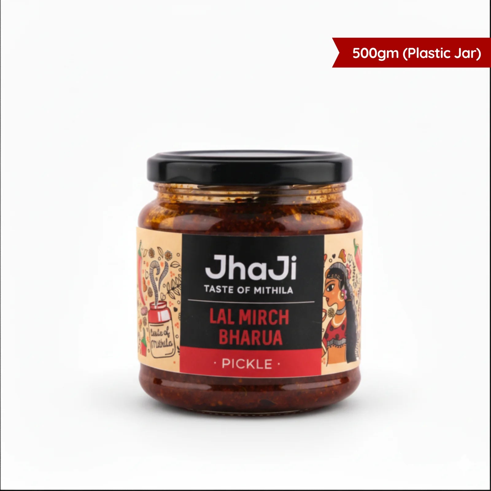 JhaJi Store lal mirch achar bestseller in 500g plastic jar