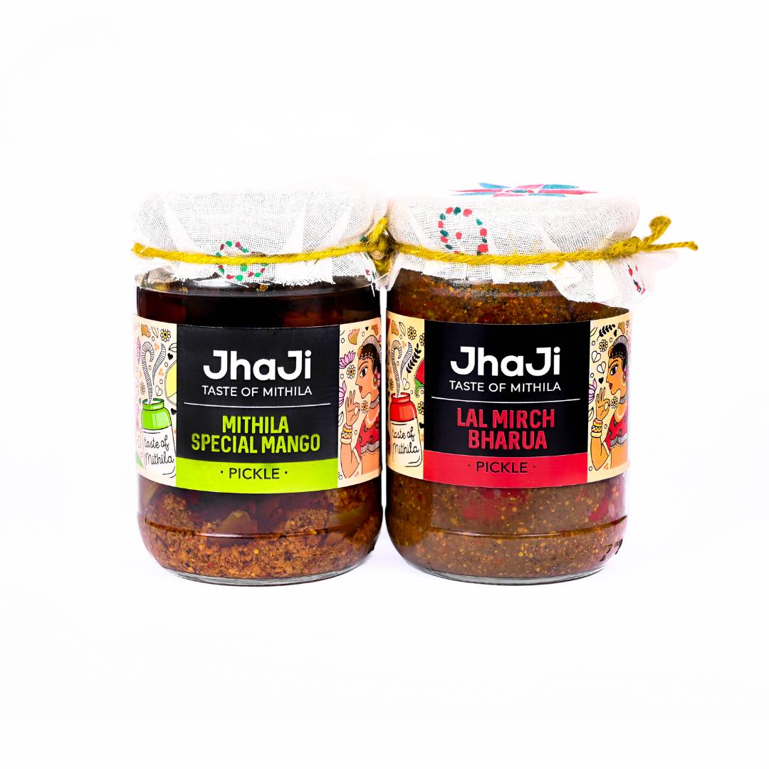 Combo Pack of 2 Pickles | Lal Mirch Bharua & Mithila Special Mango Pickle
