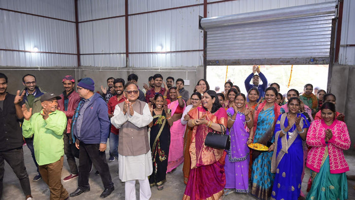 Walking into the kitchen-factory, at Taralahi