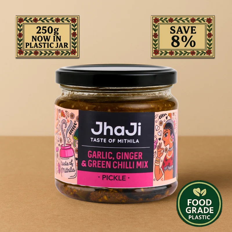 Garlic, Ginger, Chilli Mix Pickle | Lahsun Adrak Mirch Ka Achar