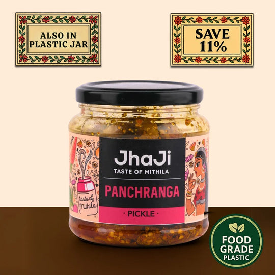Panchranga Pickle, Gobi, Gajar, Adrak, Hari Mirch, Shalgam Mix Pickle | पंचरंगा मिक्स्ड अचार  (250/500 gm Jars)