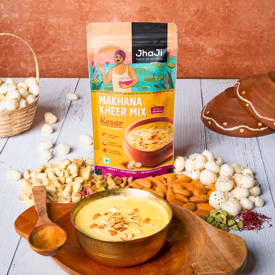 Instant Makhana Kheer Mix | Kesar & Coconut Flavor Both | Foxnut Pudding