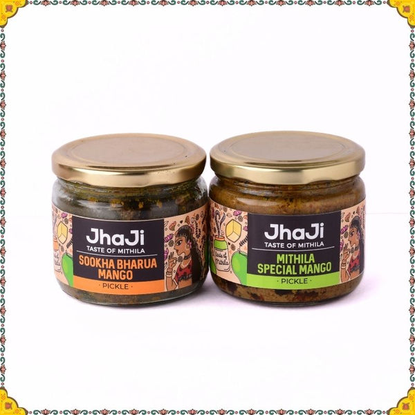 JhaJi Store mango pickles combo pack cover image with jars