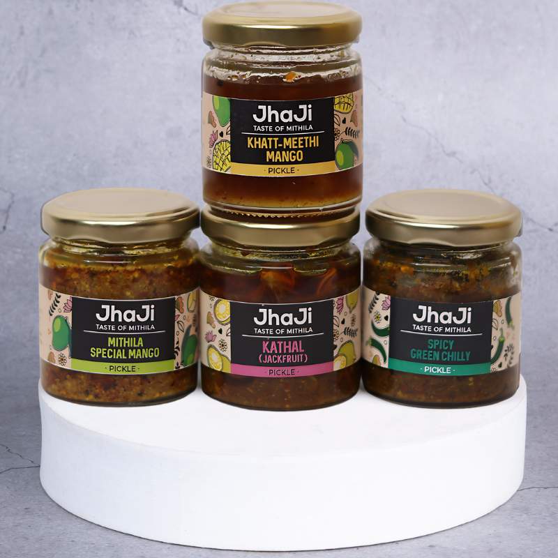 Rajan Sample Rajan's Favourite Four Pickle Pack | Mango, Amra, Garlic & Karela