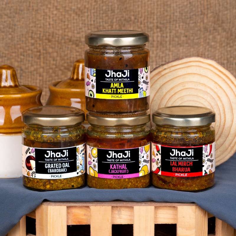 Rajan’s Favourite 4 Pickles in 1 Pack | Mango, Lal Mirch & Garlic Pickles