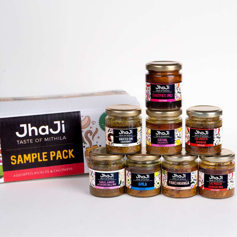 Sample Pack of 8 Pickles & Chutneys | Tangy, Spicy & Chatpata Flavors