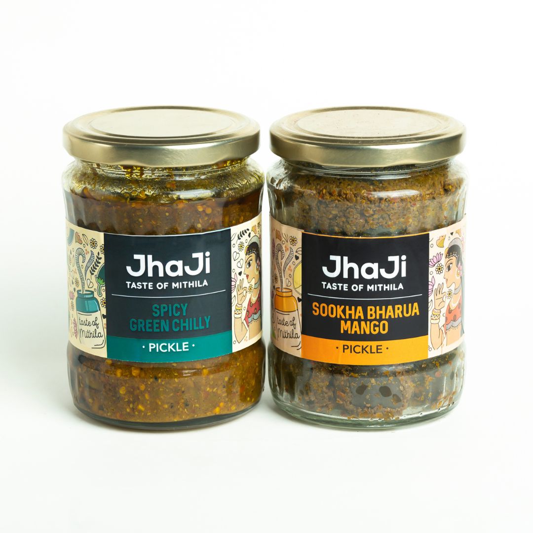 Aam ka Sookha Bharua X Hari Mirchi Achaar | Festive Special Combo Pack of Two