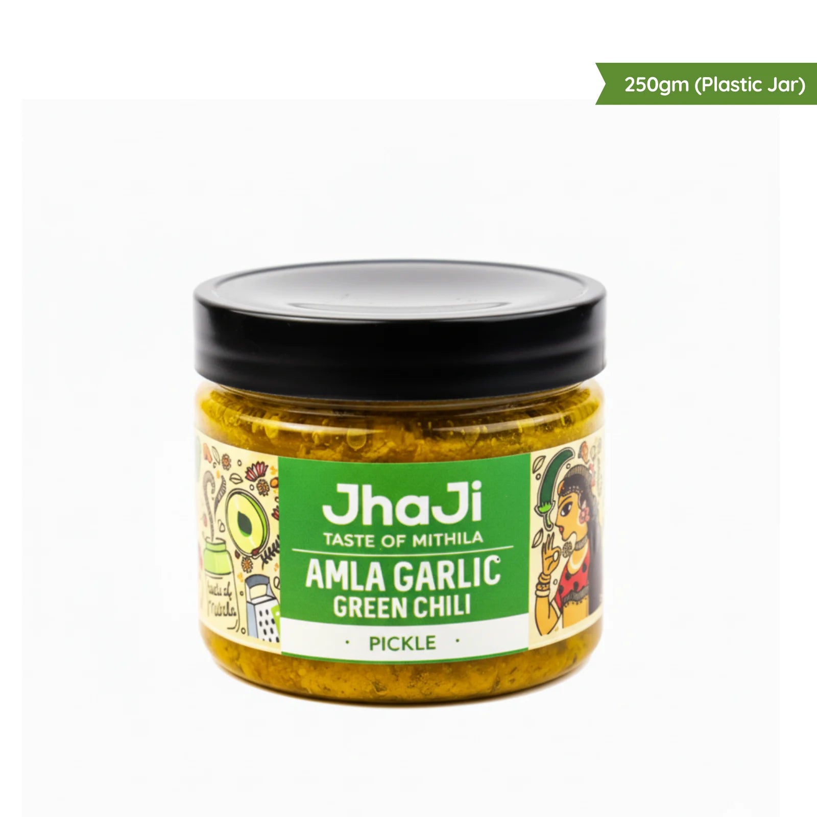 Amla Garlic Green Chili Pickle | Spicy, Fiery & Tangy Winter Favourite