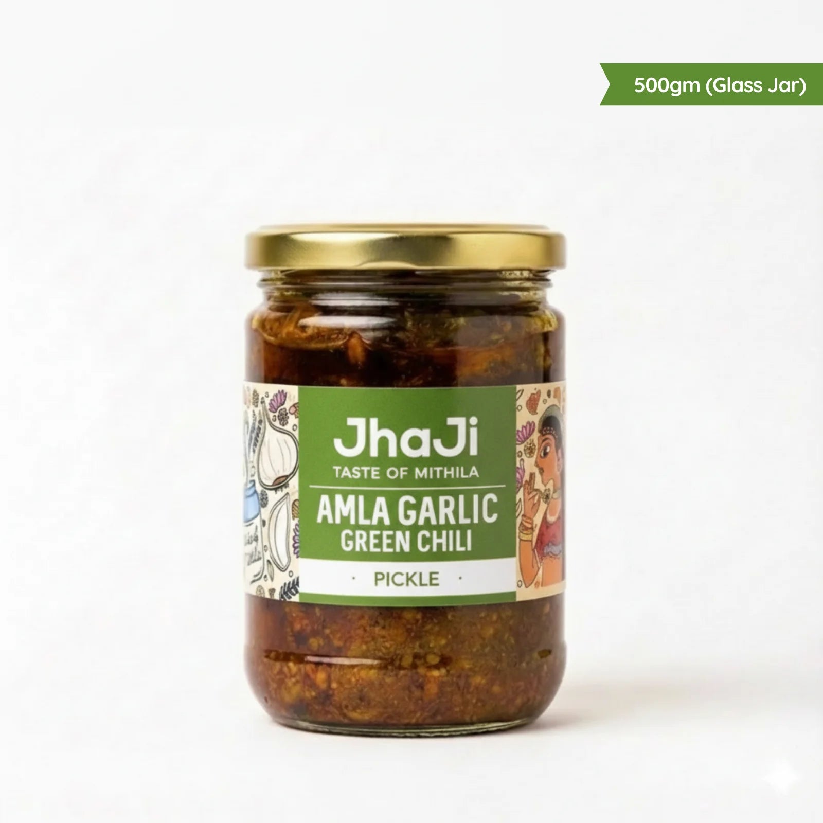Amla Garlic Green Chili Pickle | Spicy, Fiery & Tangy Winter Favourite