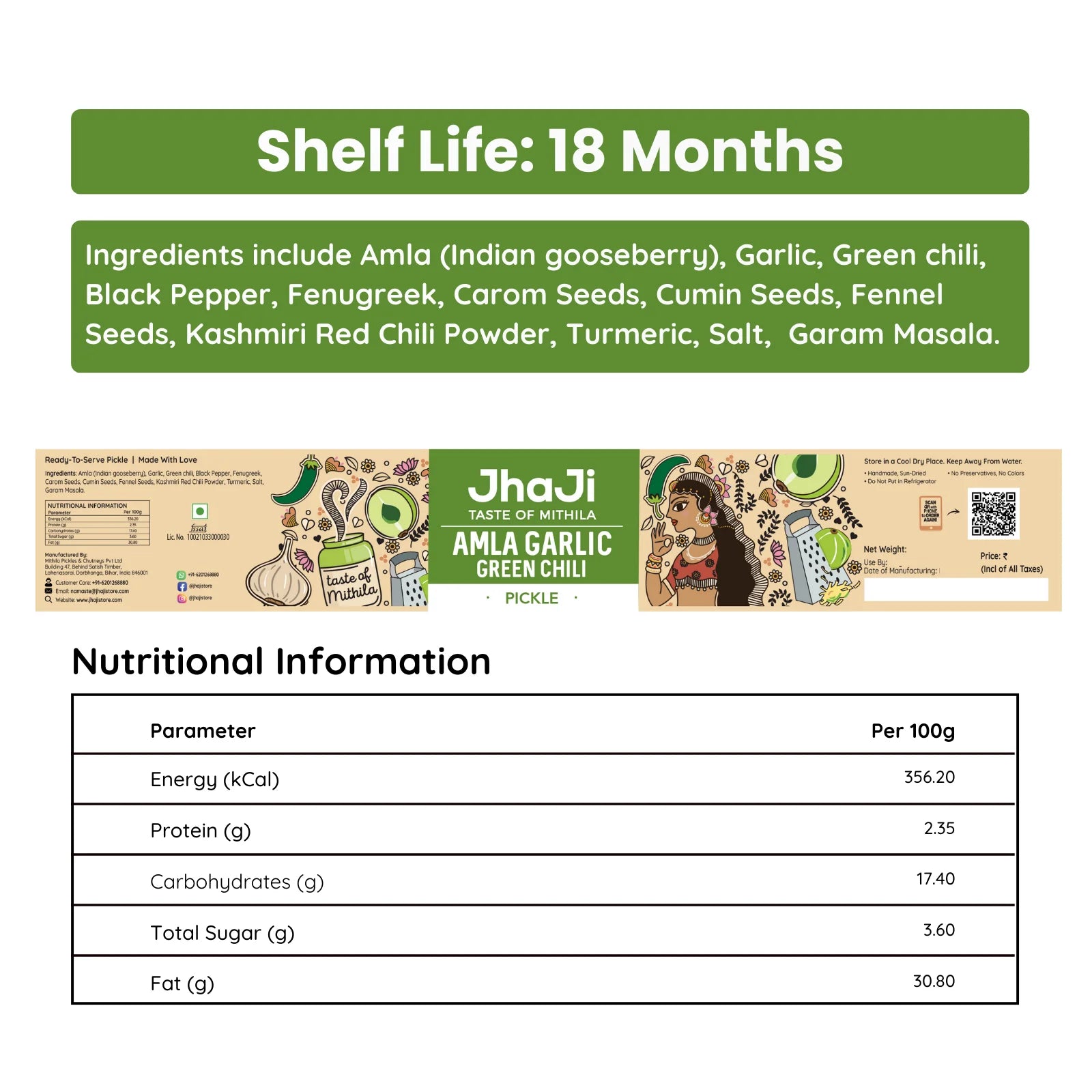 Amla Garlic Green Chili Pickle | Spicy, Fiery & Tangy Winter Favourite