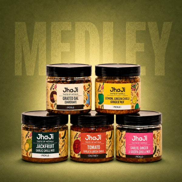 5 Mixed Pickles Sample Pack | Oal Barobara, Lemon & More | 5×150g Jars