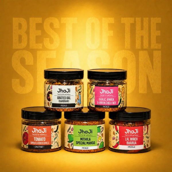 5 Traditional Pickles Sample Pack (With Garlic) | 5x150g Jars