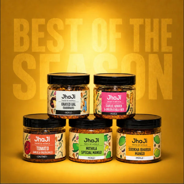5 Traditional Pickles Sample Pack (With Garlic) | 5x150g Jars