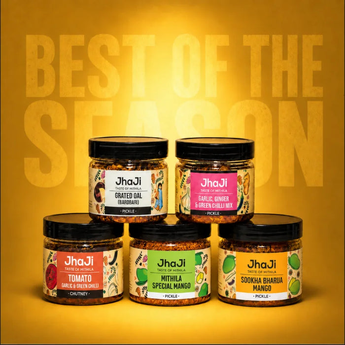 5 Traditional Pickles Sample Pack (With Garlic) | 5x150g Jars