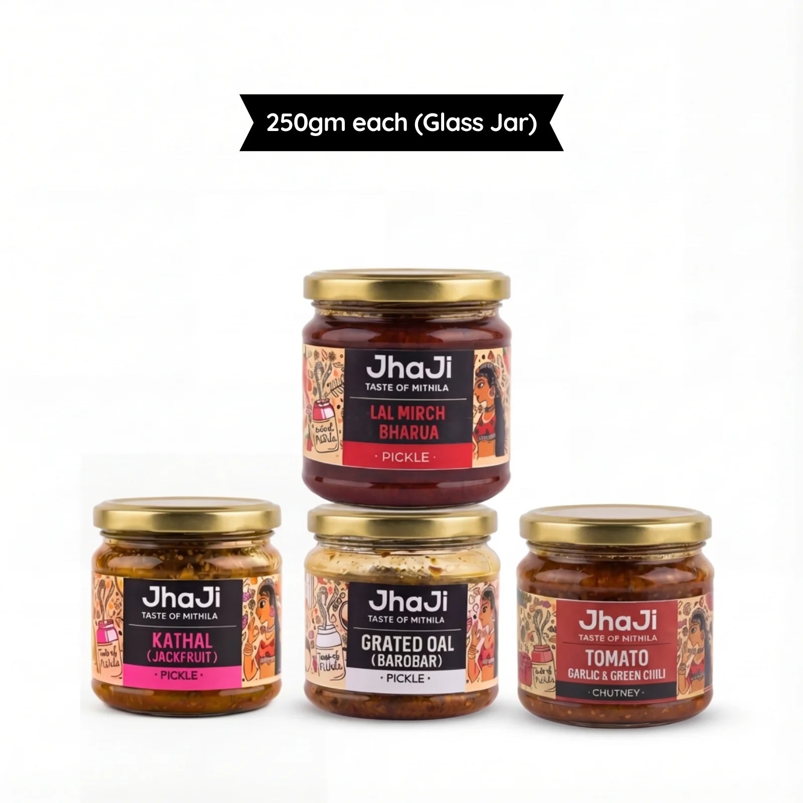 JhaJi Store bestselling winter pickle combo in 250g glass jar