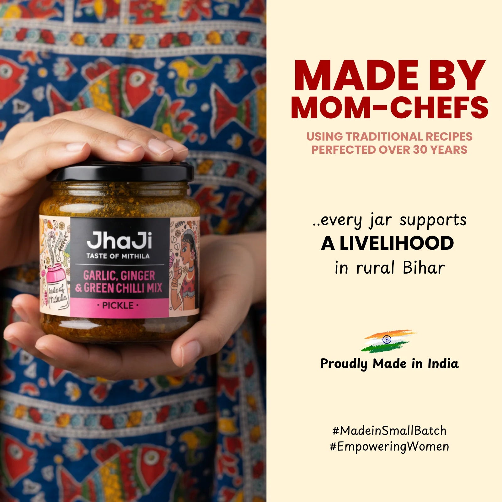 Buy Ginger Garlic Green Chilli Mixed Pickle Online at JhaJi Store