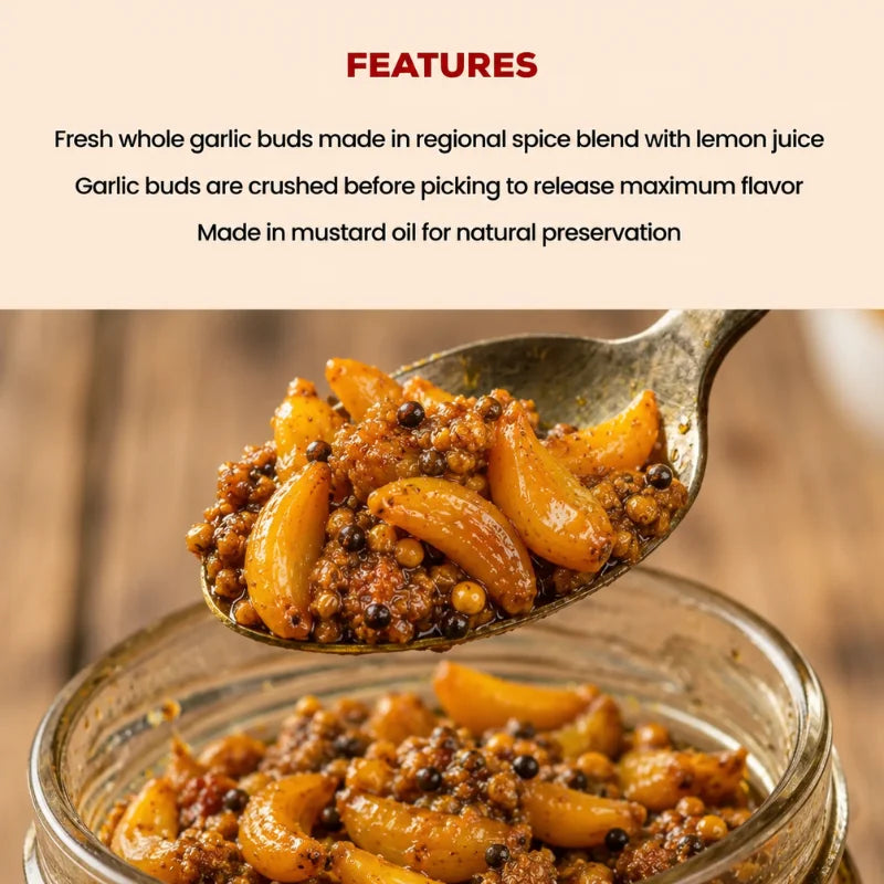 Gota Lahsun ka Achar | Whole Garlic Pickle
