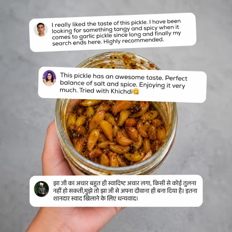 Gota Lahsun ka Achar | Whole Garlic Pickle