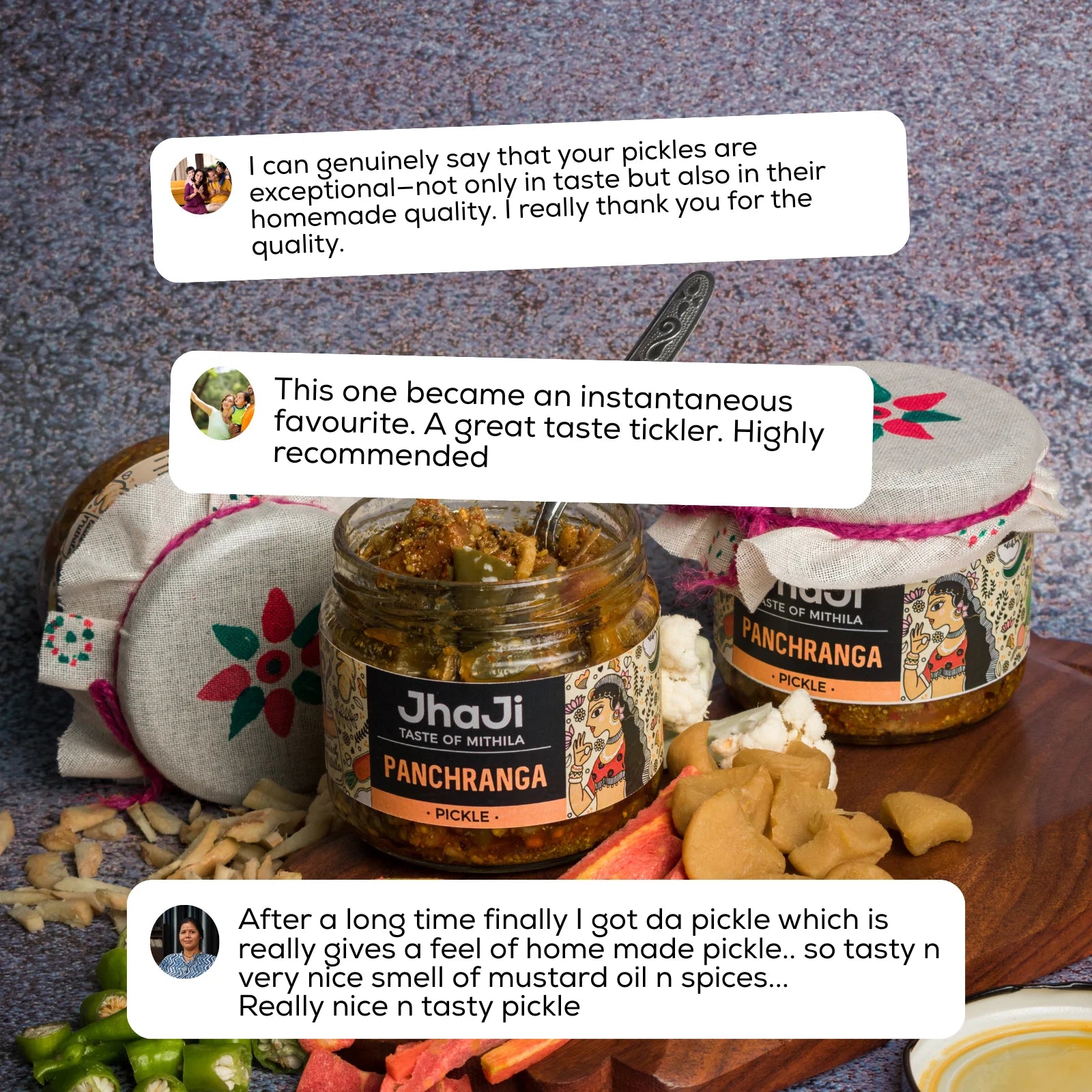 Panchranga Pickle, Gobi, Gajar, Adrak, Hari Mirch, Shalgam Mix Pickle | पंचरंगा मिक्स्ड अचार  (250/500 gm Jars)