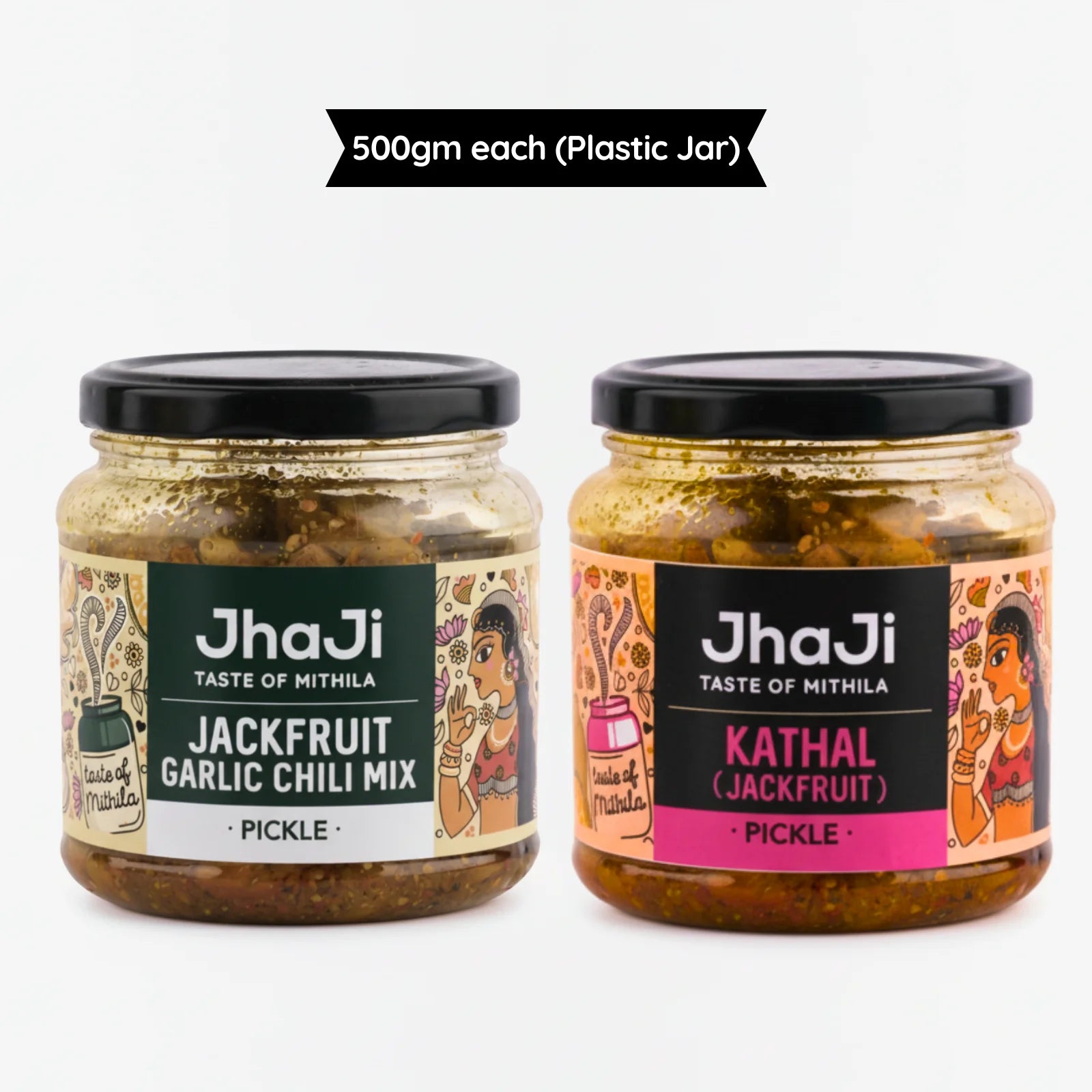 Jackfruit Pickle Combo – 2 Flavors (Classic Kathal & Garlic Chilli Mix)