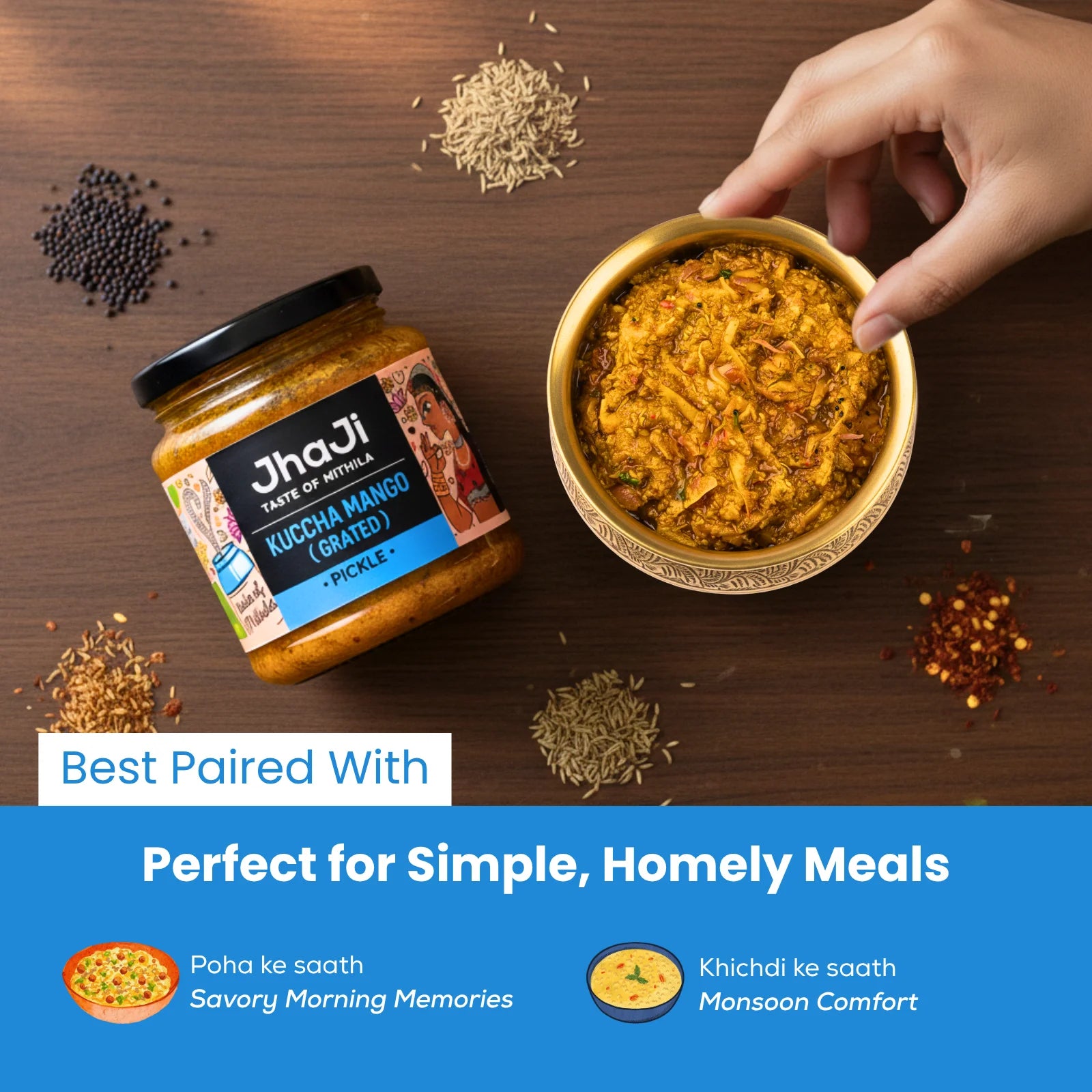 Kuccha Mango (Grated Mango) Pickle | Kaddukash Aam Ka Achar