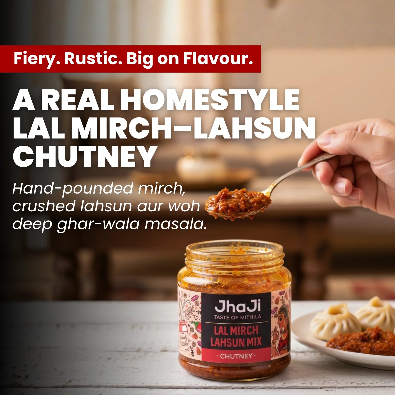 Lal Mirch Lahsun Chutney | लाल मिर्च लहसुन चटनी (250/500 gm Jars)