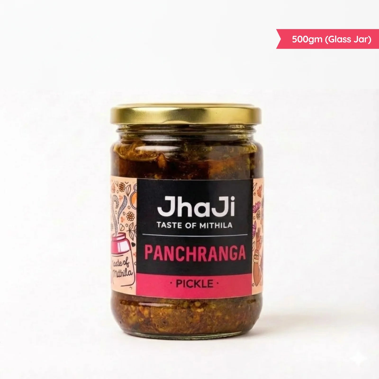 Panchranga Pickle, Gobi, Gajar, Adrak, Hari Mirch, Shalgam Mix Pickle | पंचरंगा मिक्स्ड अचार  (250/500 gm Jars)