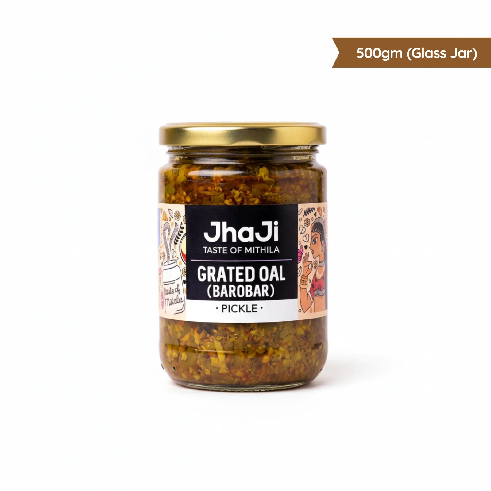 Oal Ginger Green Chili Mix Pickle | ओल बरोबरा | Grated (कद्दूकश) Oal (Suran/Jimikand) Pickle