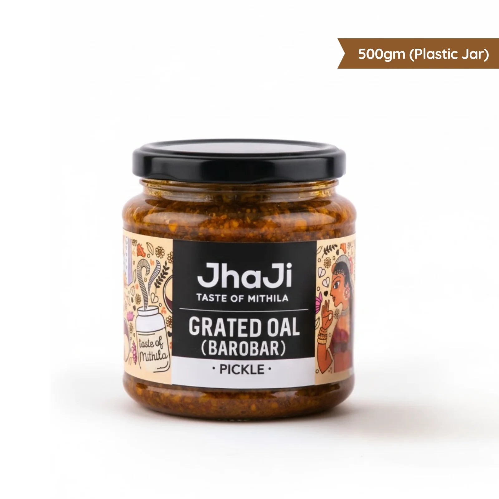 Oal Ginger Green Chili Mix Pickle | ओल बरोबरा | Grated (कद्दूकश) Oal (Suran/Jimikand) Pickle