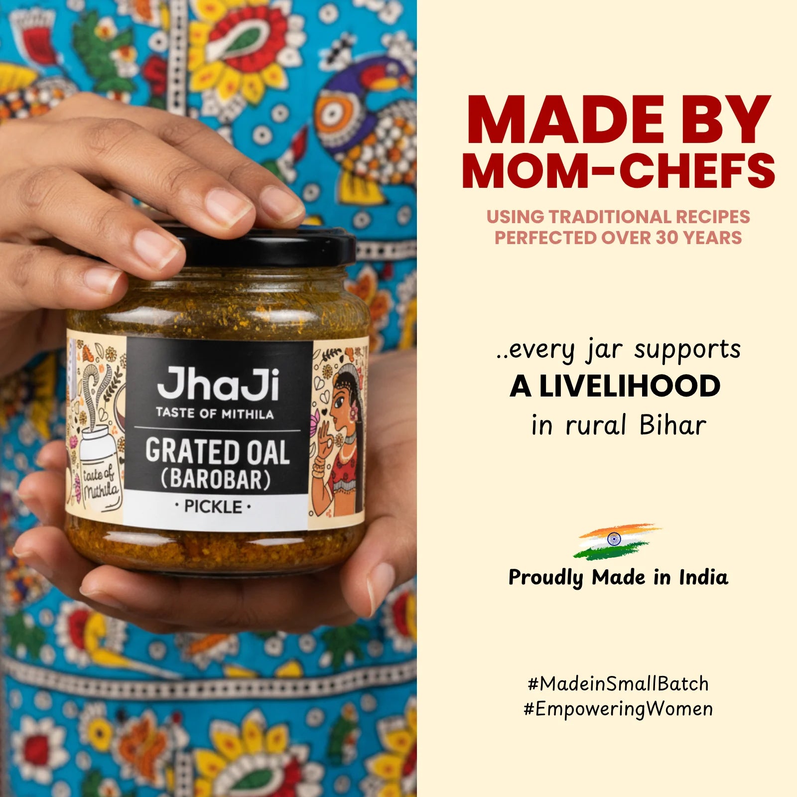 Oal Ginger Green Chili Mix Pickle | ओल बरोबरा | Grated (कद्दूकश) Oal (Suran/Jimikand) Pickle