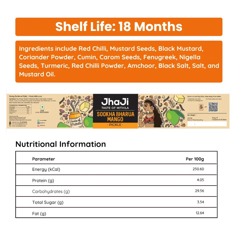 Aam ka Sookha Bharua Achar | Dry Stuffed Mango Pickle