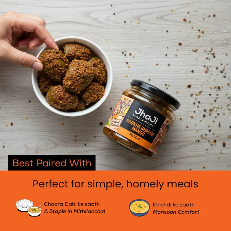 Aam ka Sookha Bharua Achar | Dry Stuffed Mango Pickle