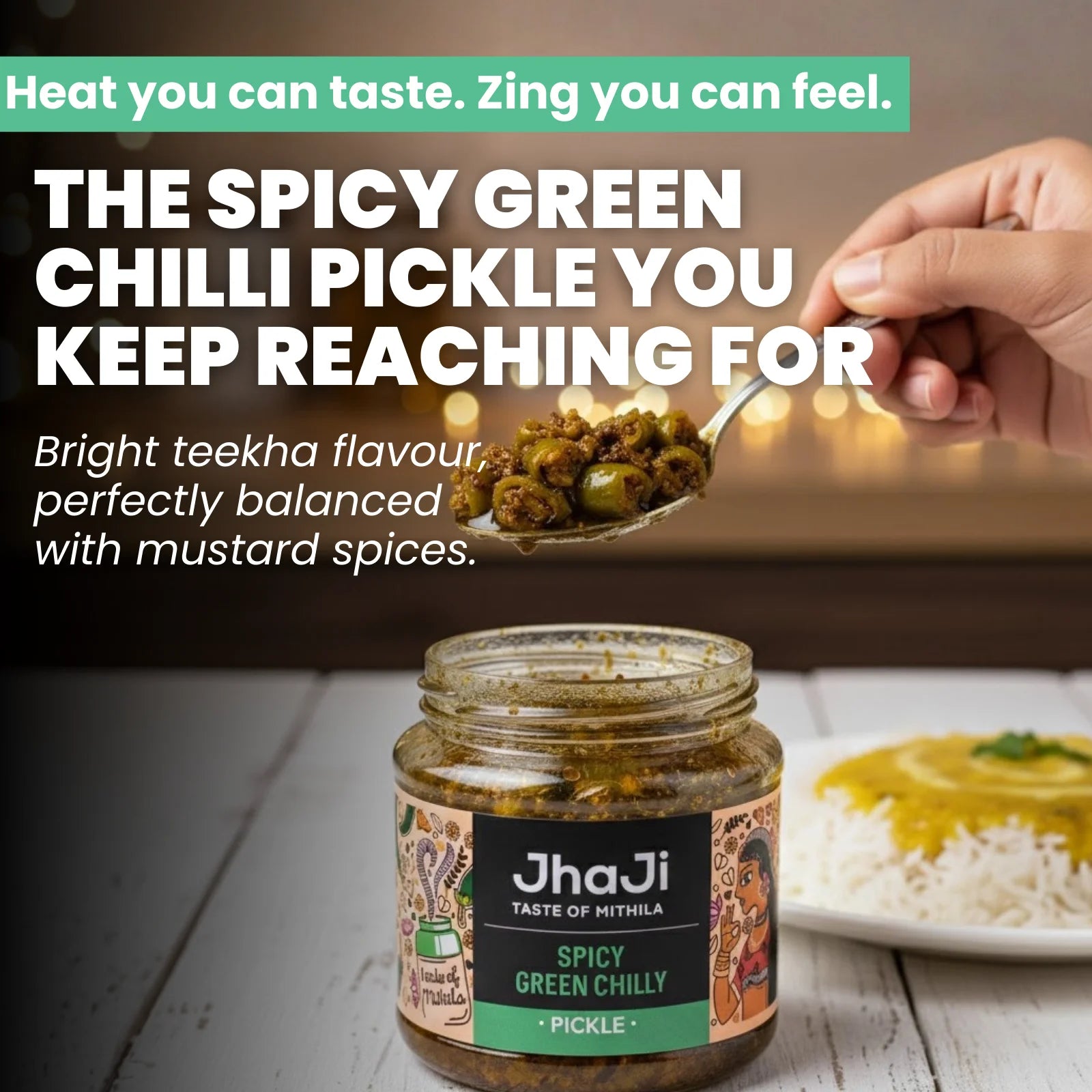 Spicy Green Chilli Pickle | Hari Mirch ka Teekha Achar