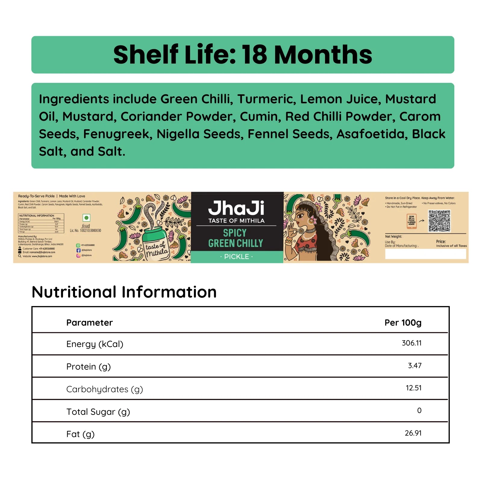 Spicy Green Chilli Pickle | Hari Mirch ka Teekha Achar