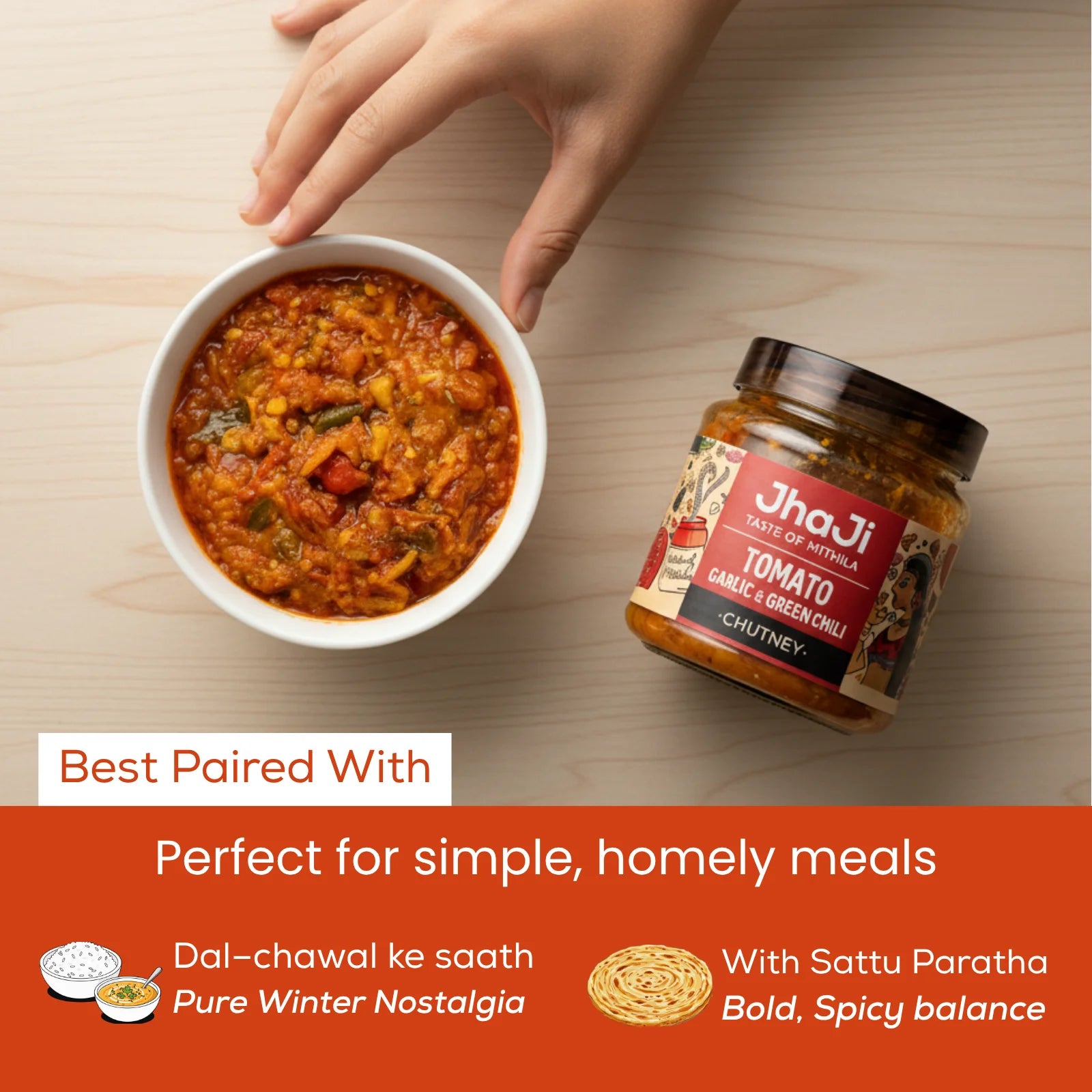 Tomato Garlic & Green Chili Chutney | Spicy Bihari Homemade Tamatar Chatni