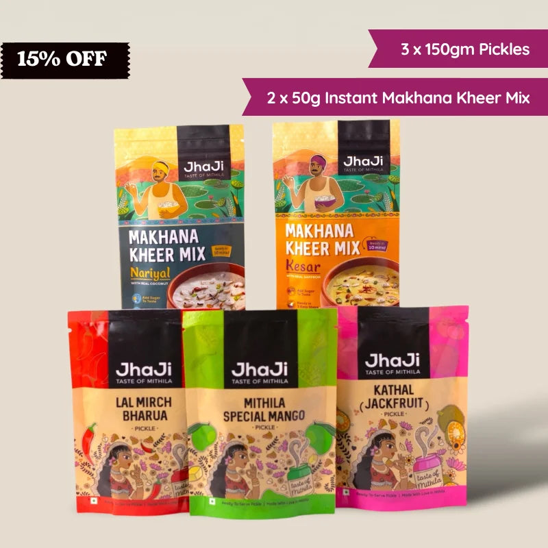 Kalpana’s Homemade Pickles | Mango, Chilli, Jackfruit | 3 x 150g Pack
