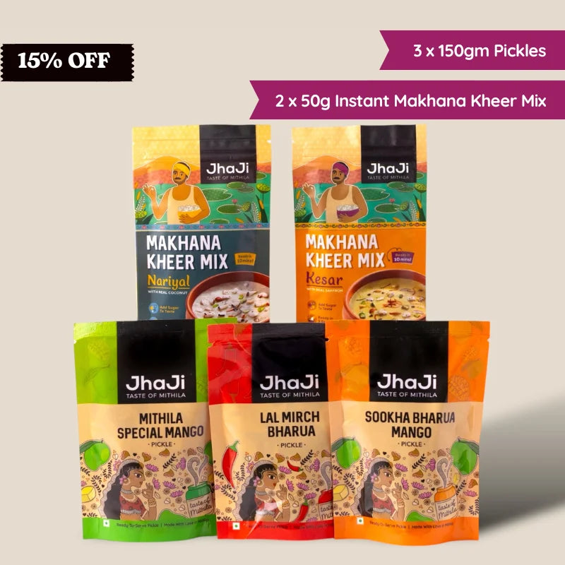 Rajan’s Favorite Bihari Pickle Pack | Mango & Red Chilli | 3 x 150g Each