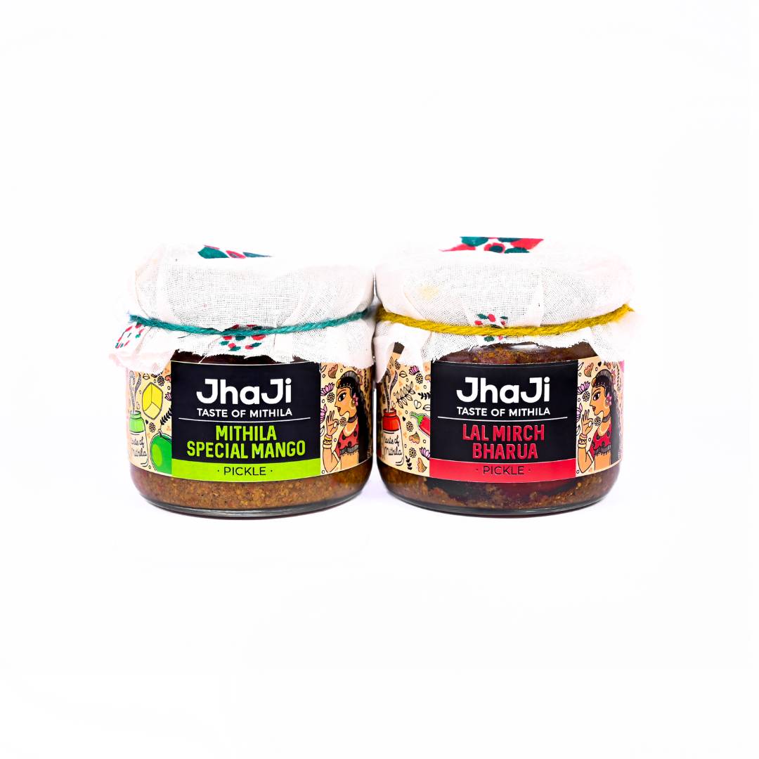 Combo Pack of 2 Pickles | Lal Mirch Bharua & Mithila Special Mango Pickle